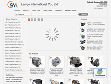 Tablet Screenshot of lcdprojector-lamps.com